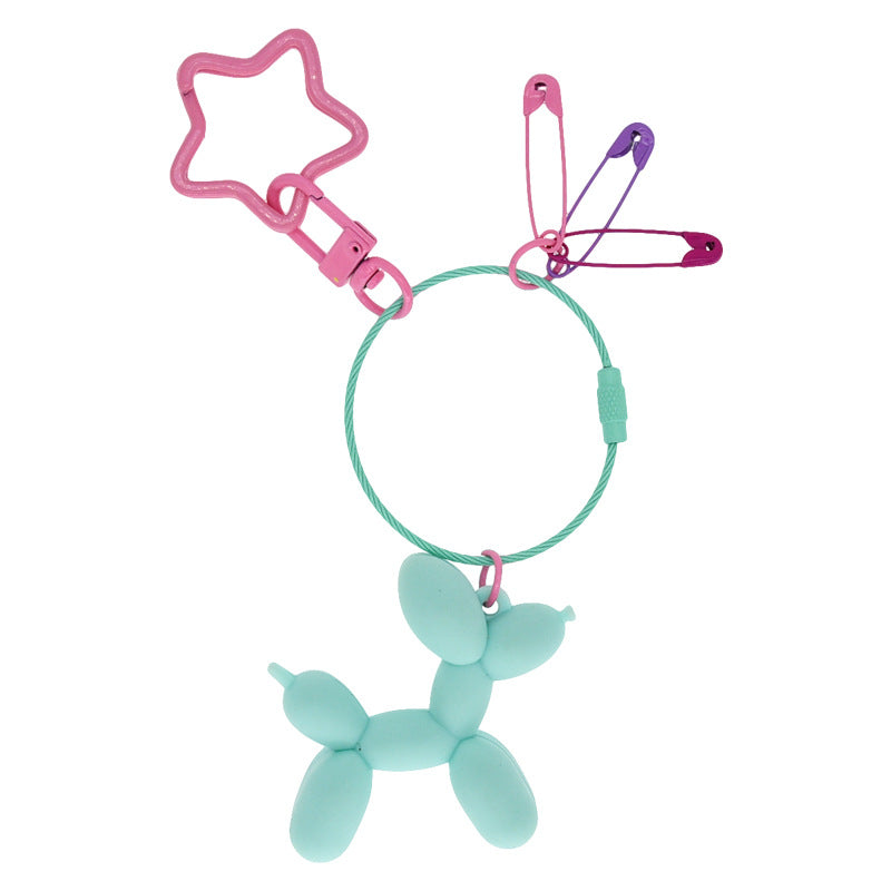 Wholesale PVC Balloon Dog Wire Rope Special Shaped Keychain